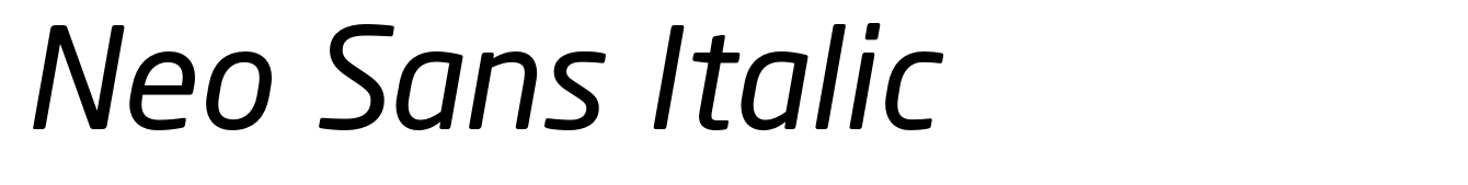 Neo Sans Italic